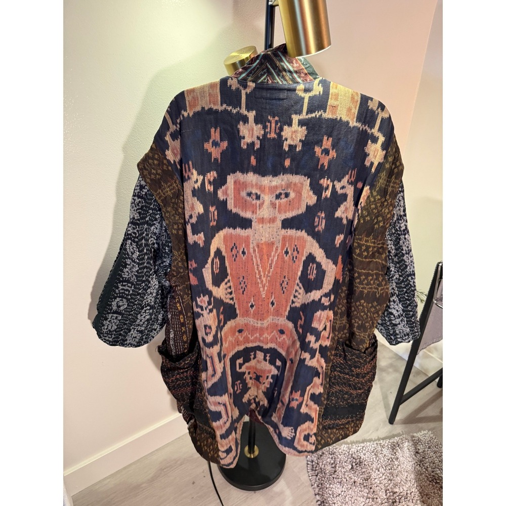 Kusnadi estate jacket art‎ to wear textile patchwork bohemian luxury kantha OS